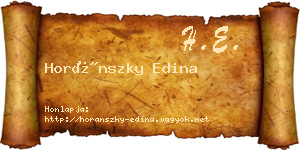 Horánszky Edina névjegykártya