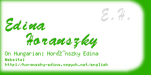 edina horanszky business card